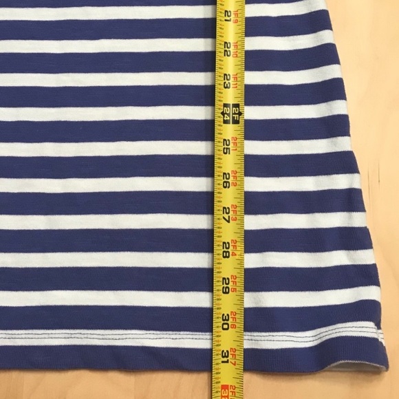 GAP Blue and White Striped 3/4 Sleeve Shift Dress - Picture 4 of 7